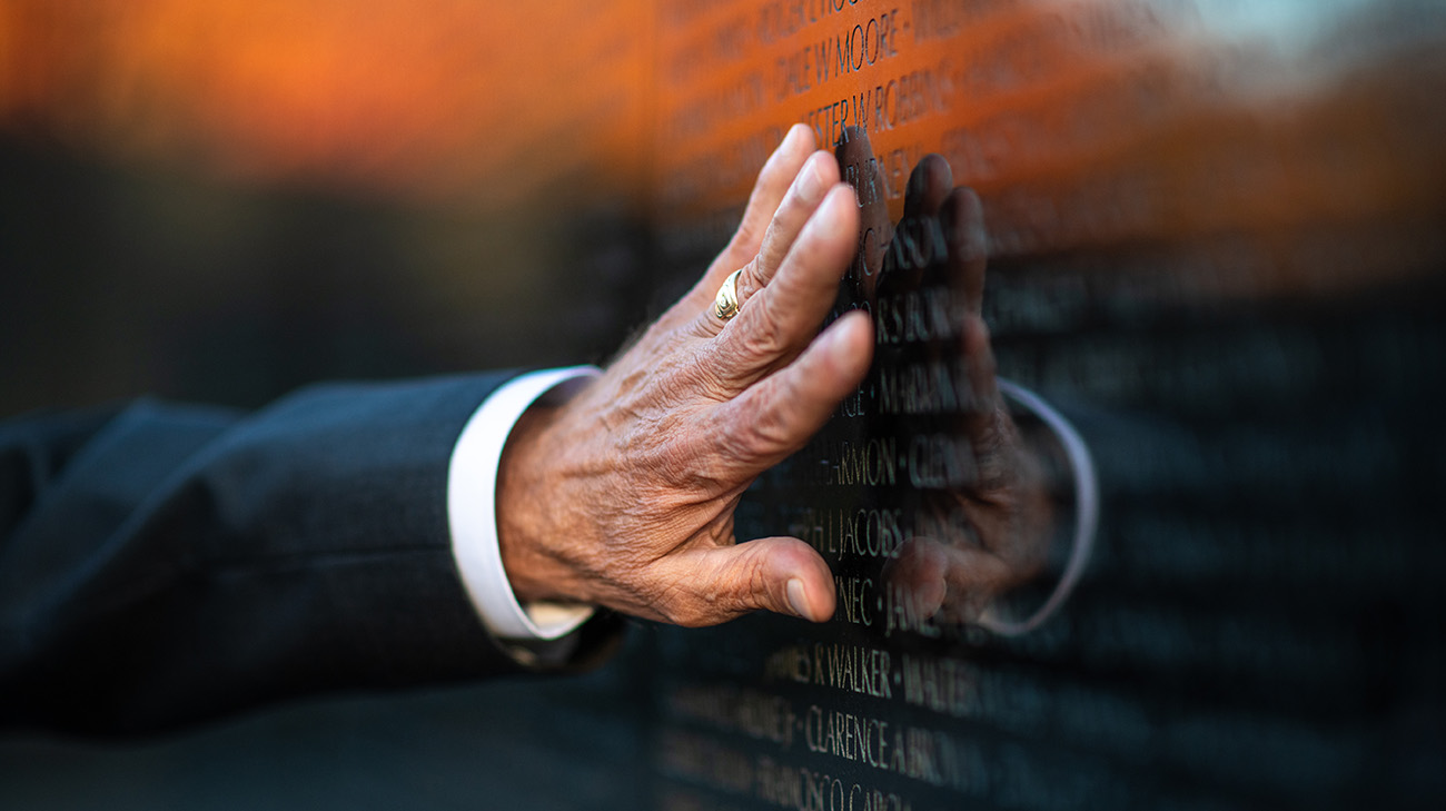 Jan Scruggs and the Vietnam Veterans Memorial. 