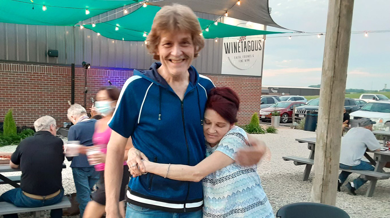 Al with his wife before undergoing surgery to remove his pancreas. 