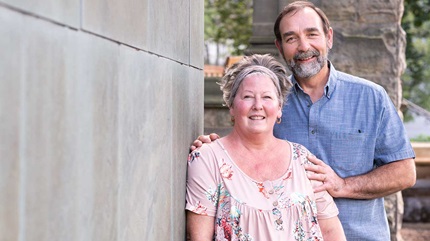 Don Hiltz standing next to his wife, Traci Hiltz.