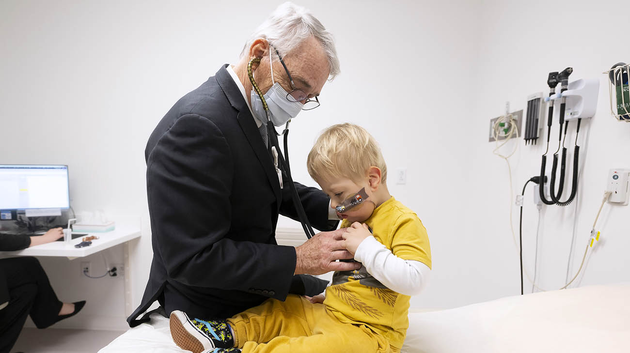 Jude during a follow-up visit with Dr. Gerard Boyle at Cleveland Clinic Children's. 