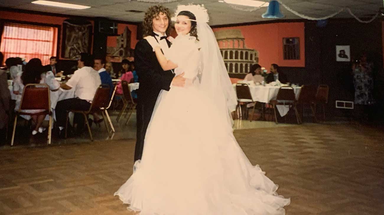 John and Naiza Woodlief dancing at their wedding