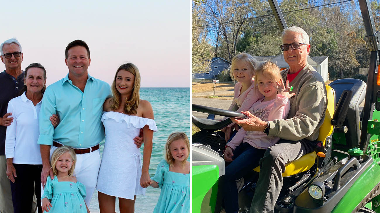 After undergoing a heart transplant at Cleveland Clinic, Jack is enjoying time being active with his granddaughters. 