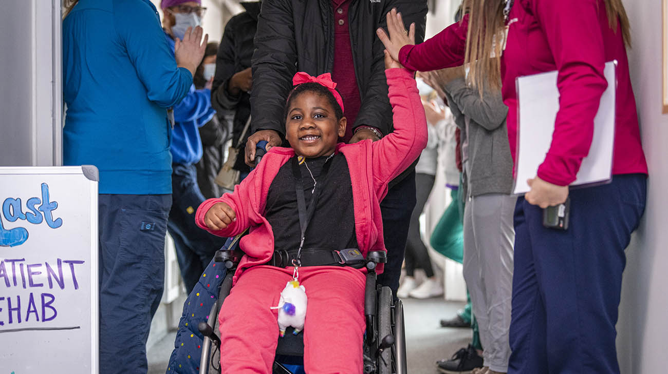 After recovering in the hospital for a week, Brantlee was transferred to Cleveland Clinic Children’s Hospital for Rehabilitation, where she spent a few months relearning how to walk, talk and use her right arm and hand. 