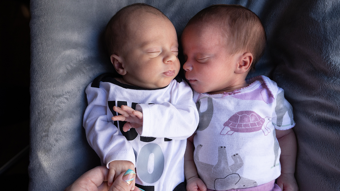 Jeanette's twin babies.