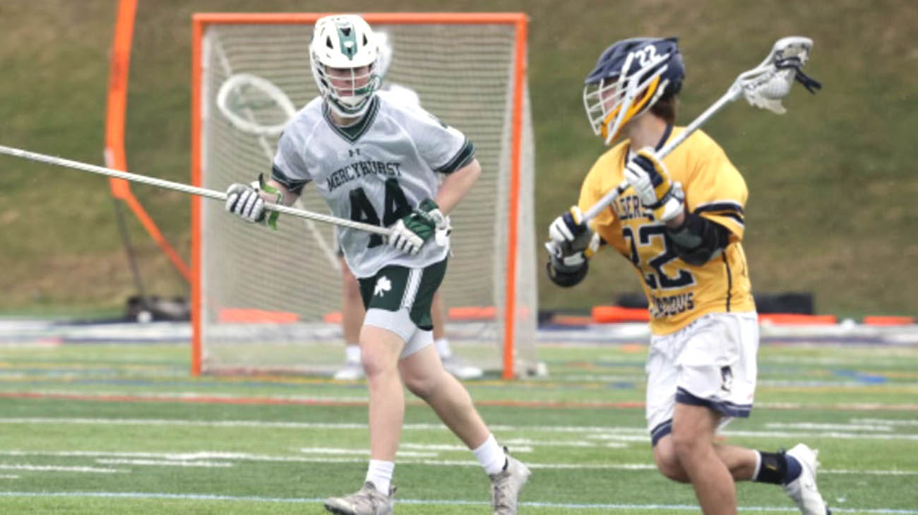Ryan Scoble during a lacrosse game for Mercyhurst University.
