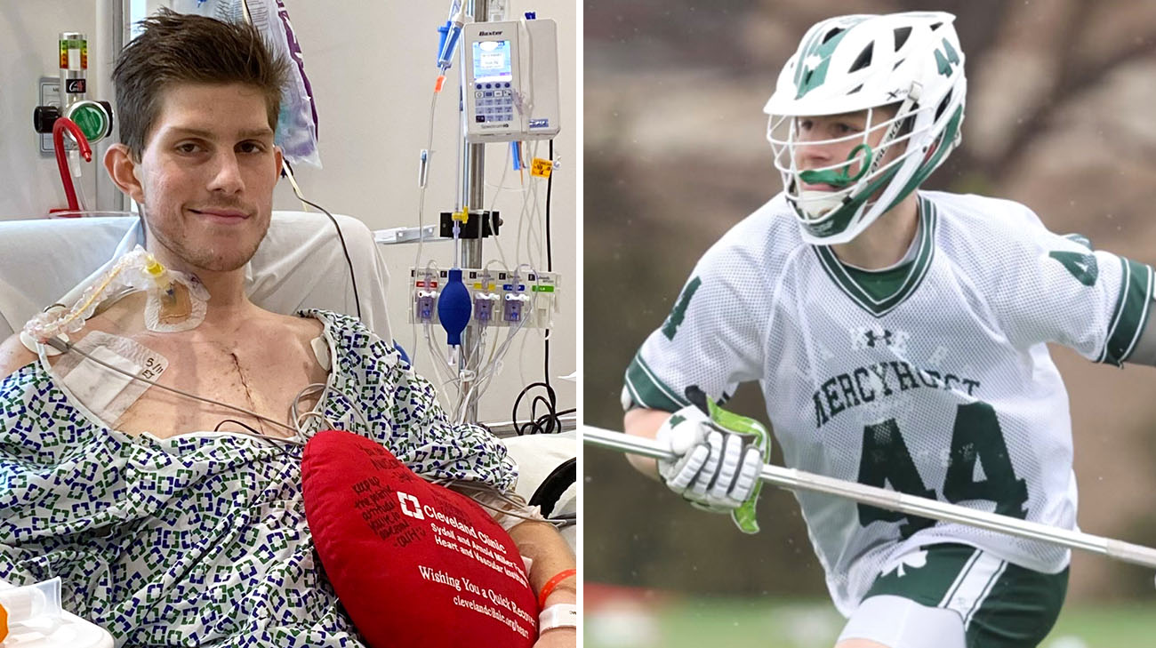 After Ryan underwent a heart transplant at Cleveland Clinic he was able to return to playing lacrosse two years later. 
