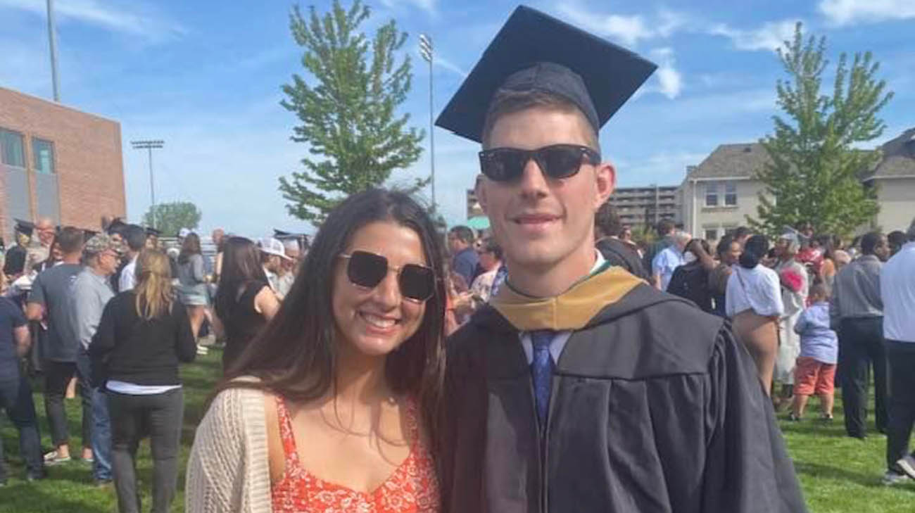 Ryan and his sister, Devon, during Mercyhurst University graduation. 