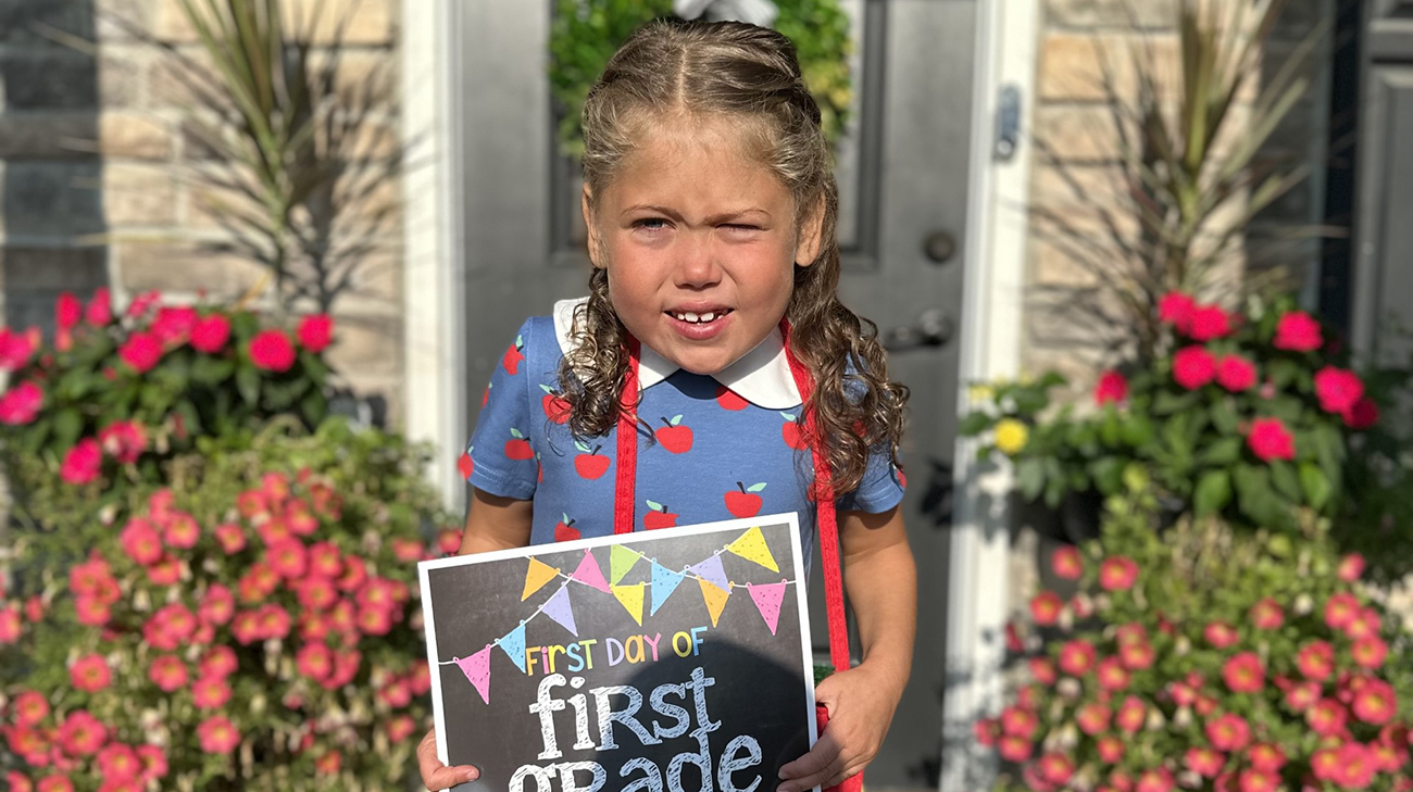 Emma on her first day of first grade.