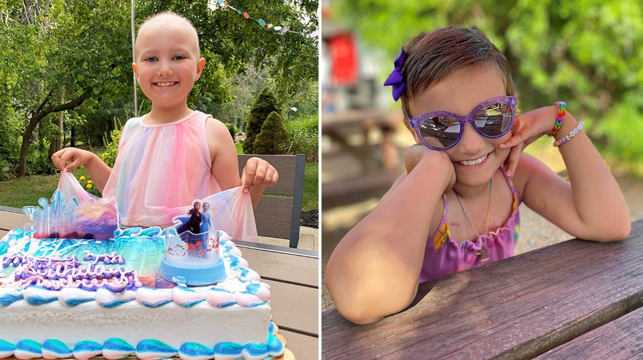 Doctors diagnosed Audrey with acute lymphoblastic leukemia. 