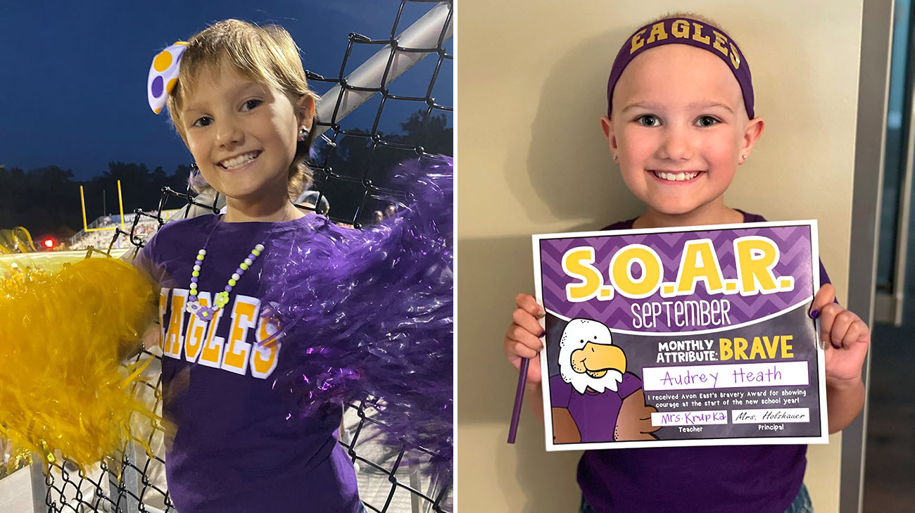 Audrey's journey with acute lymphoblastic leukemia began in May 2021. 