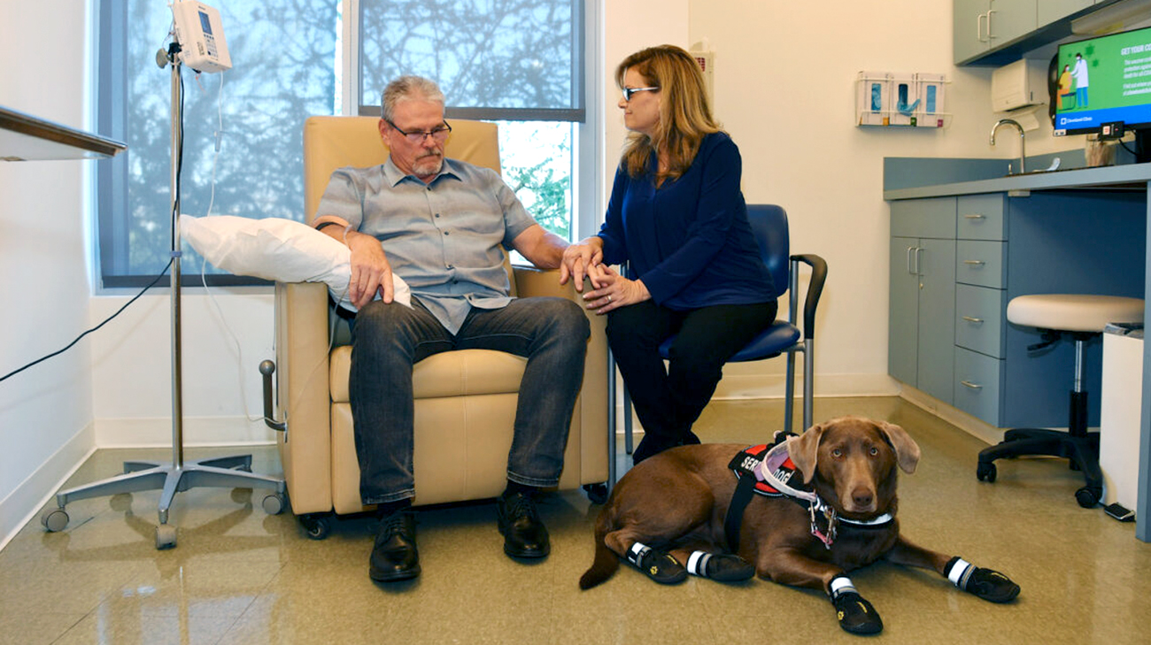 Dan and his wife at Cleveland Clinic Lou Ruvo Center for Brain Health.