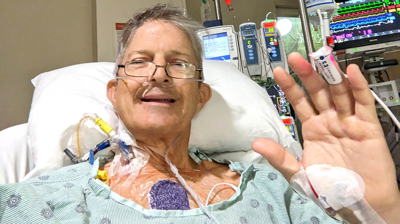 David has experienced two cardiac events, including a heart attack. 