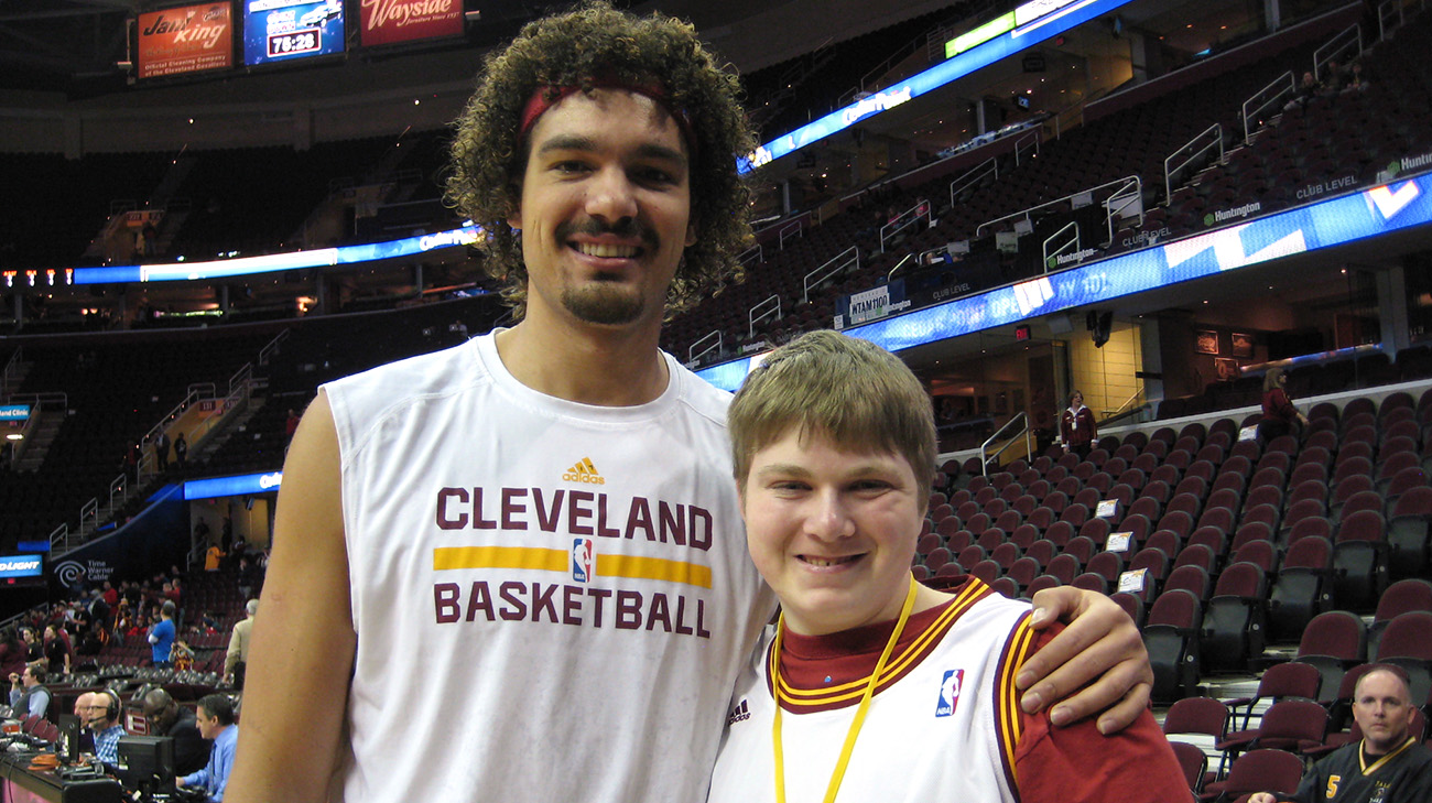 James and former Cleveland Cavaliers player, Anderson Varejao. 