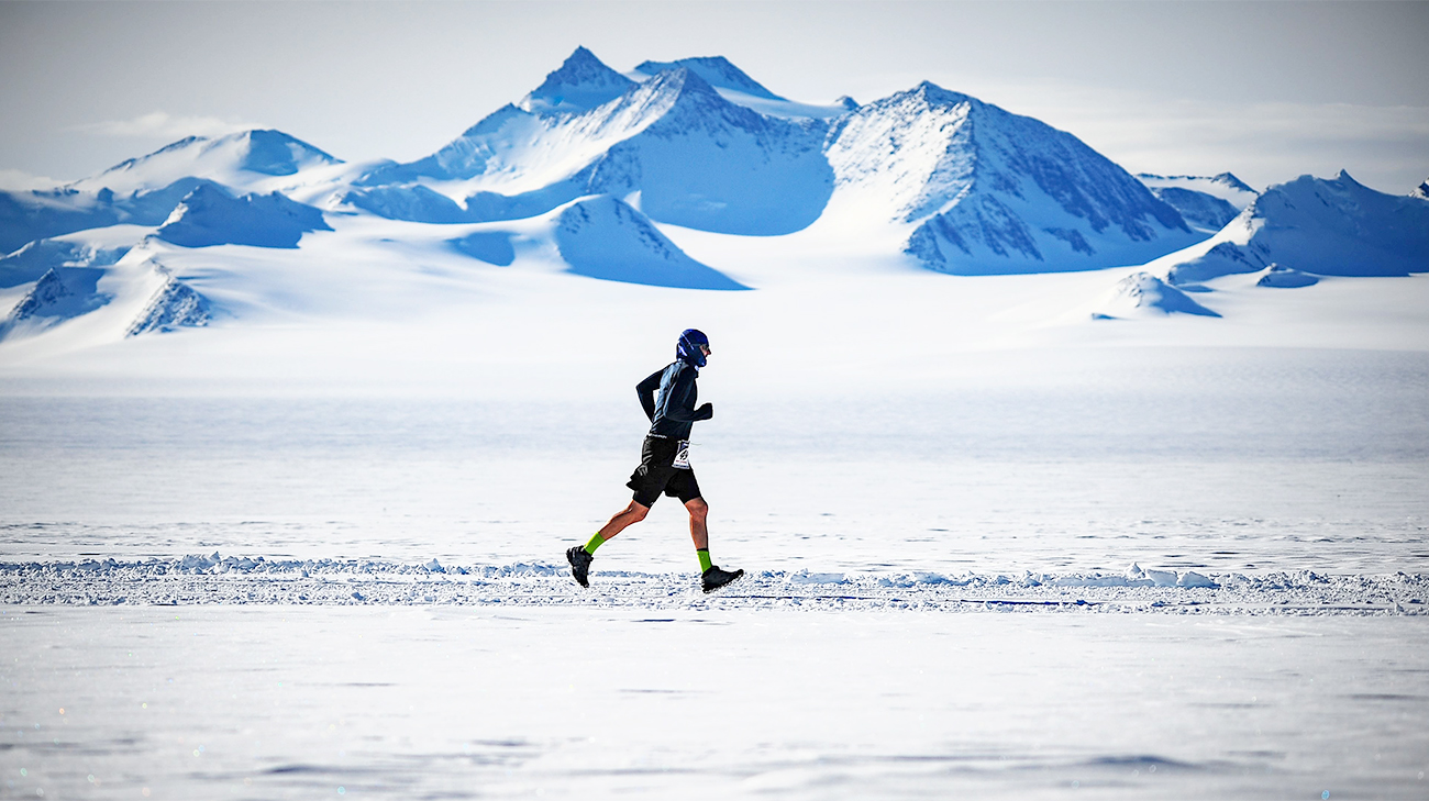 Derek Antarctica marathon.