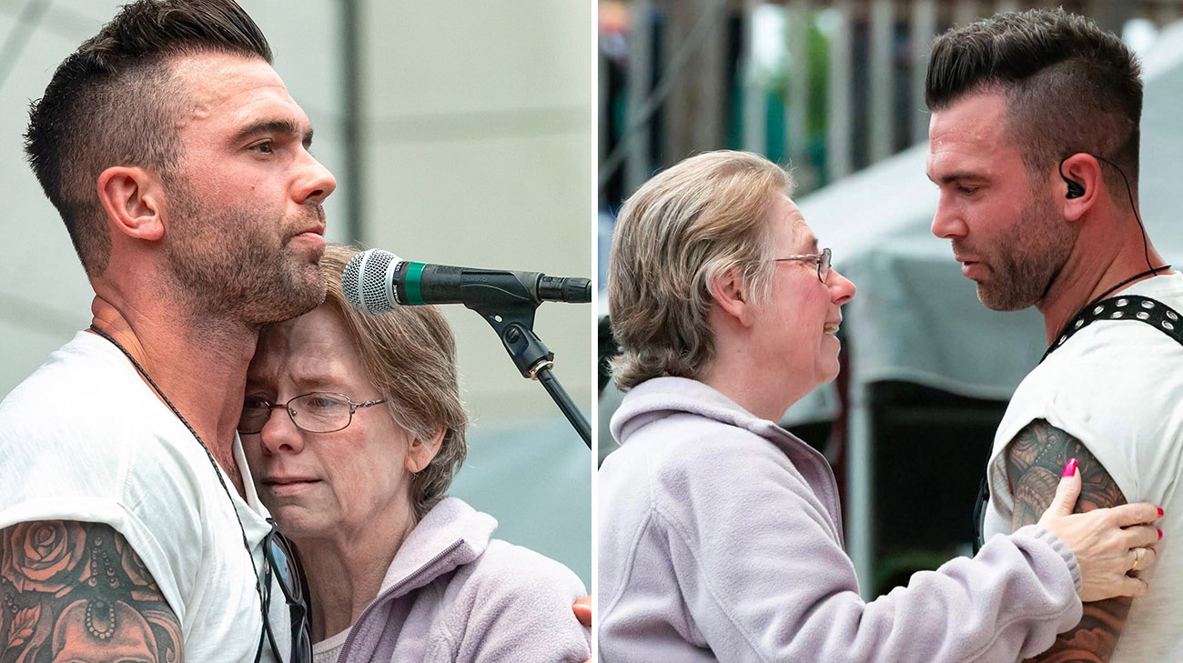 Jay Allen brought his mother on stage during one of his concerts to sing a song he wrote about the impact of Alzheimer's on his mother and family. 