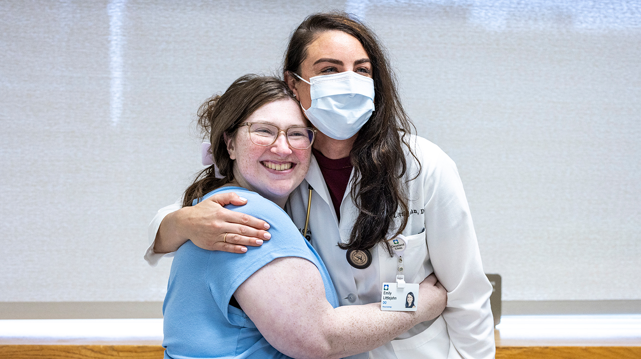 Sierra with Dr. Littlejohn. 