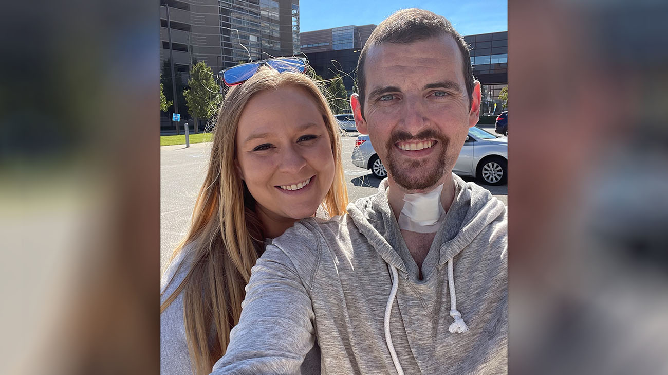 Danielle has been a big support for Aaron throughout his health journey.