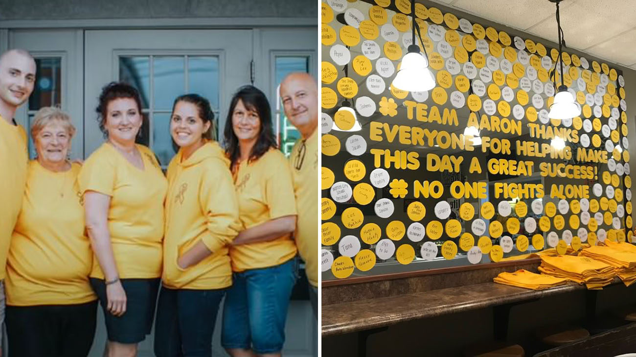 Aaron's family organized a support event for him.