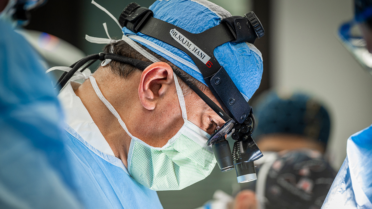 Dr. Hani Najm during surgery.