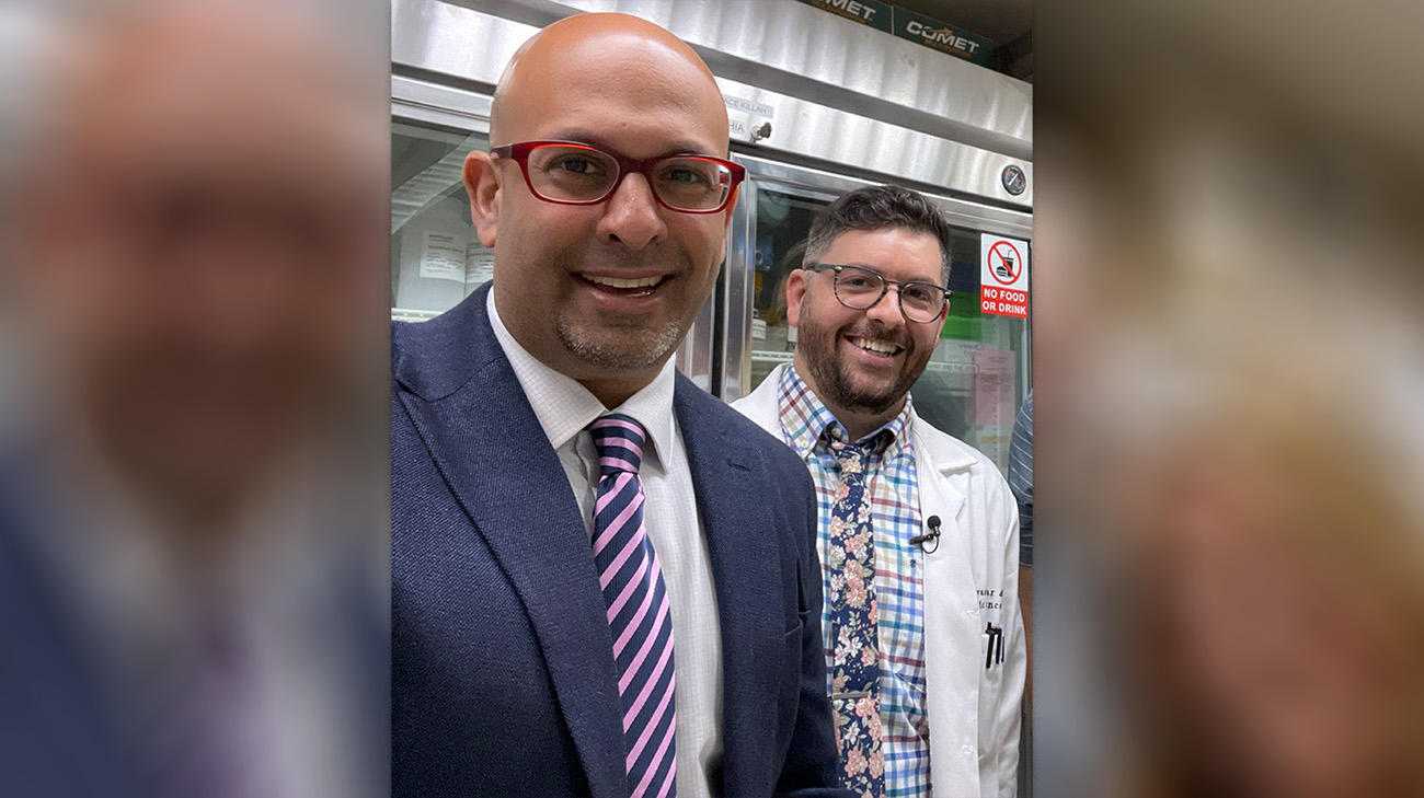 Andras with Cleveland Clinic Dr. Justin Lathia.