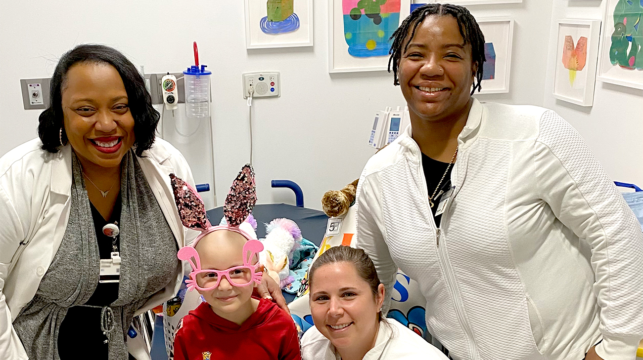 Eleanore with some of her care team 