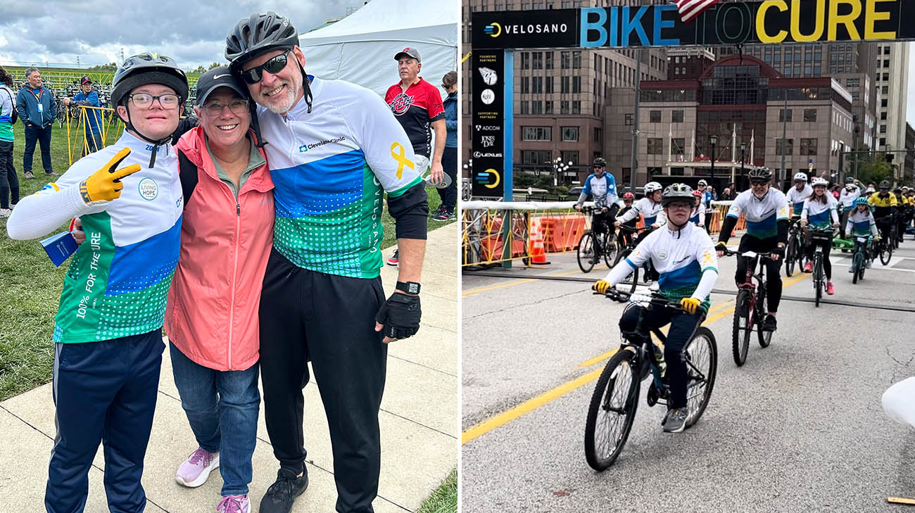 Mick and his family at VeloSano in 2024. 