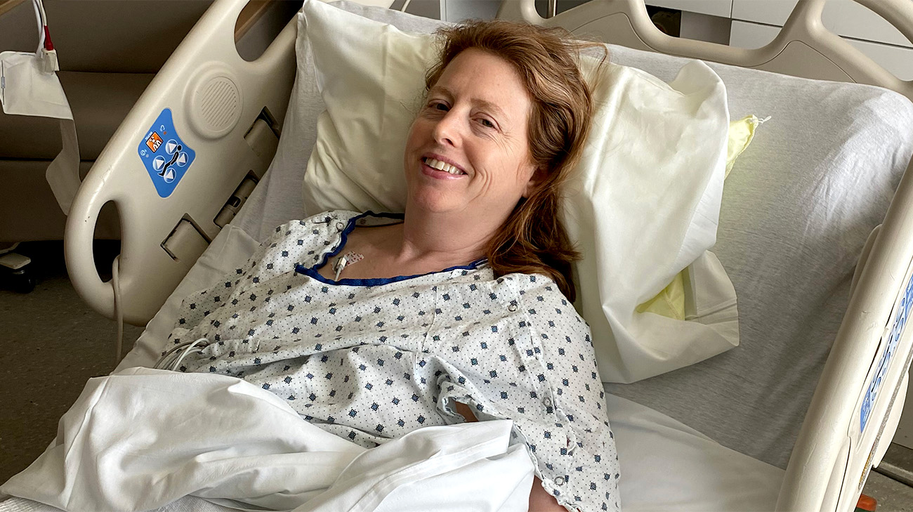 Sandy in the hospital