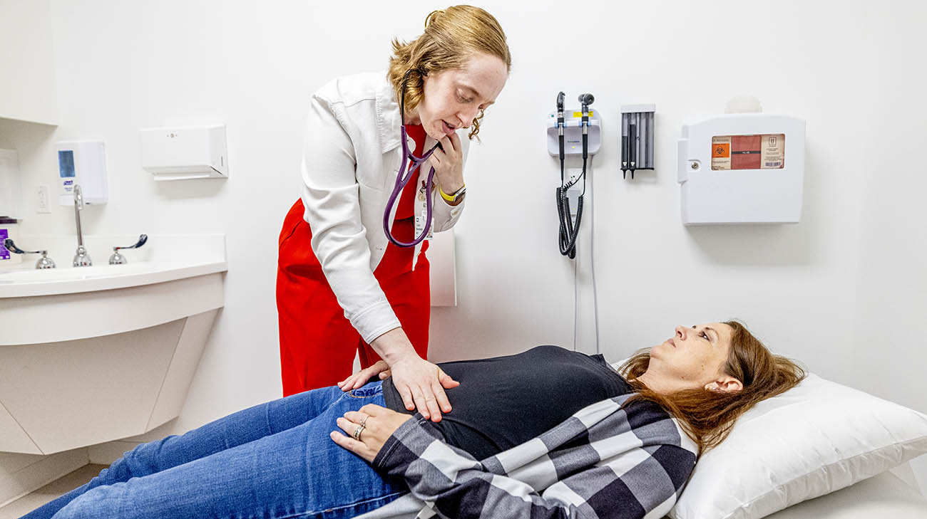 Missy during a follow-up appointment with Dr. Lucy Boyce Kennedy at Cleveland Clinic. 