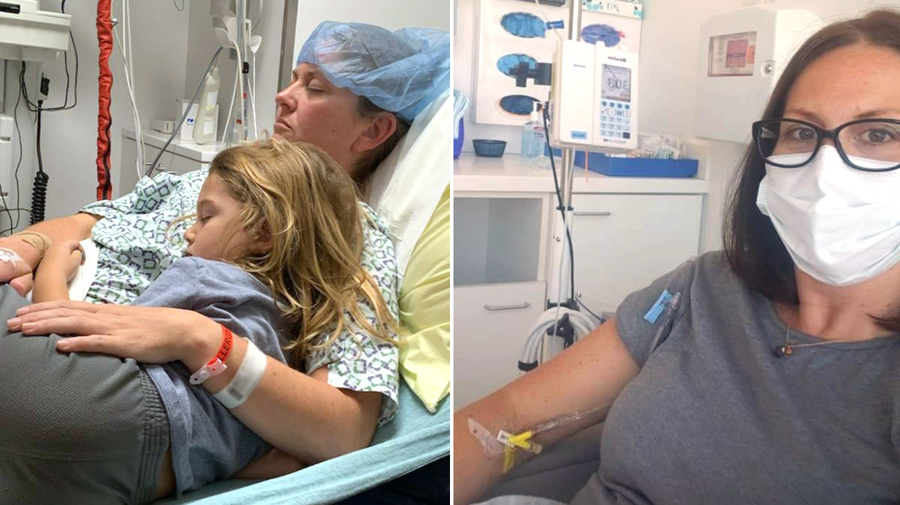 Missy undergoing immunotherapy for melanoma.