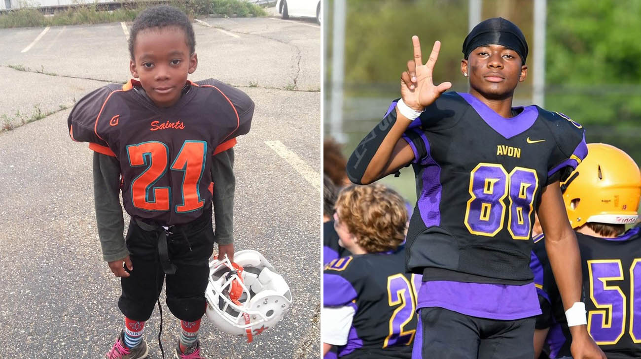 Josiah has always loved playing football. 