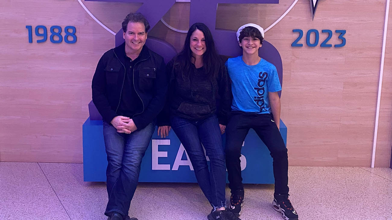 Tracy and her family two days before experiencing a heart attack. 