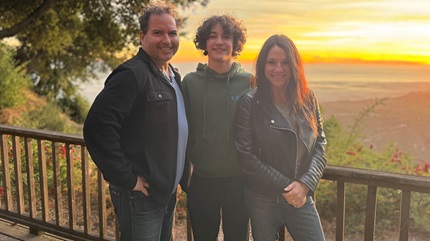 Tracy and her family at a mountain top in Santa Barbara celebrating one year since she left the hospital after experiencing a heart attack. 
