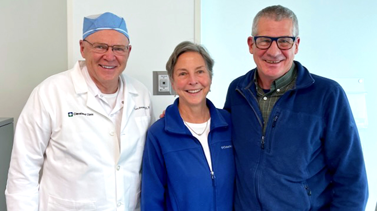 Nathan, Marion and Dr. Lars Svensson, Chief of the Heart, Vascular & Thoracic Institute at Cleveland Clinic. 