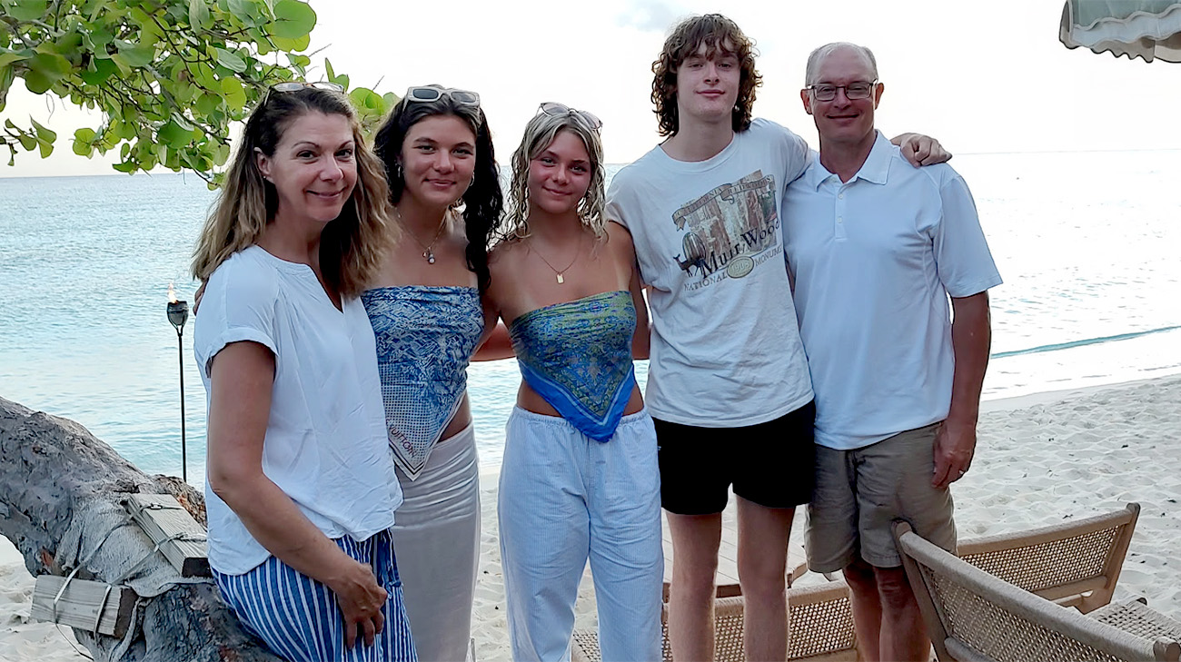 Craig with family on vacation