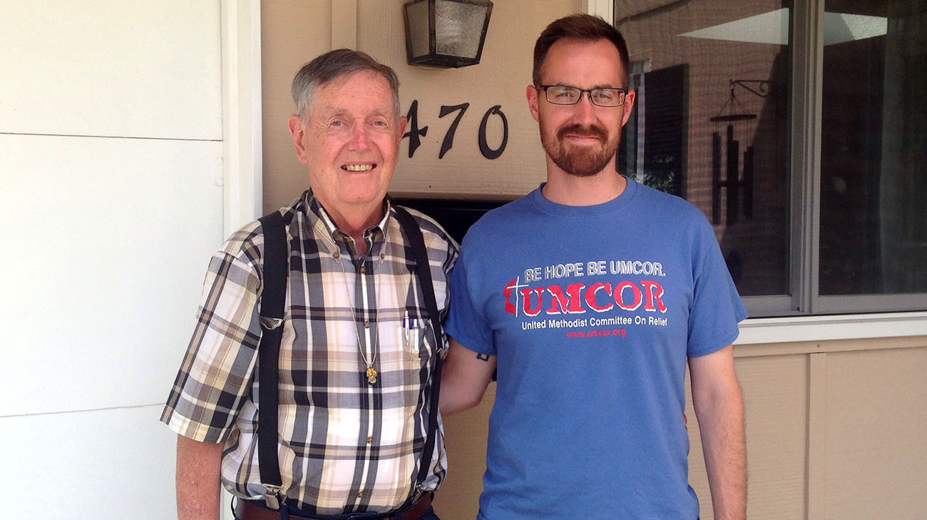 Nathan with dad he donated kidney to