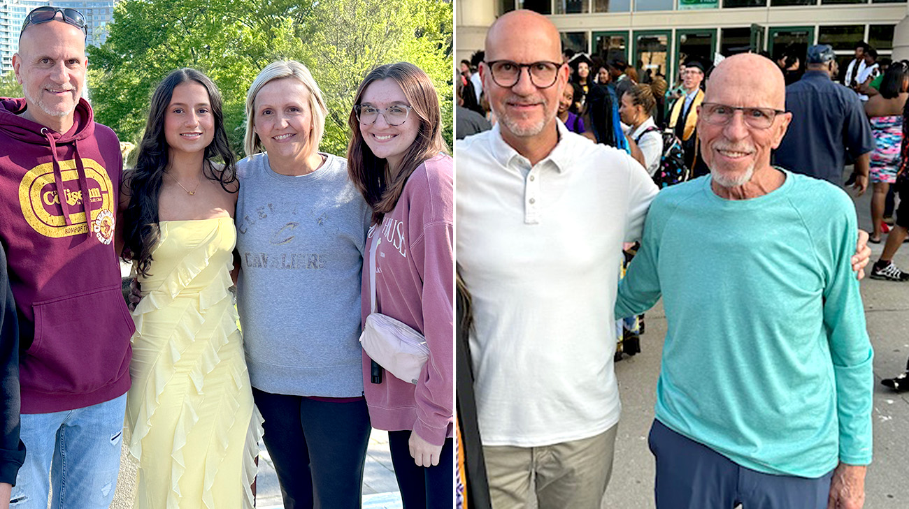 Joe with family as well as Joe and Paul