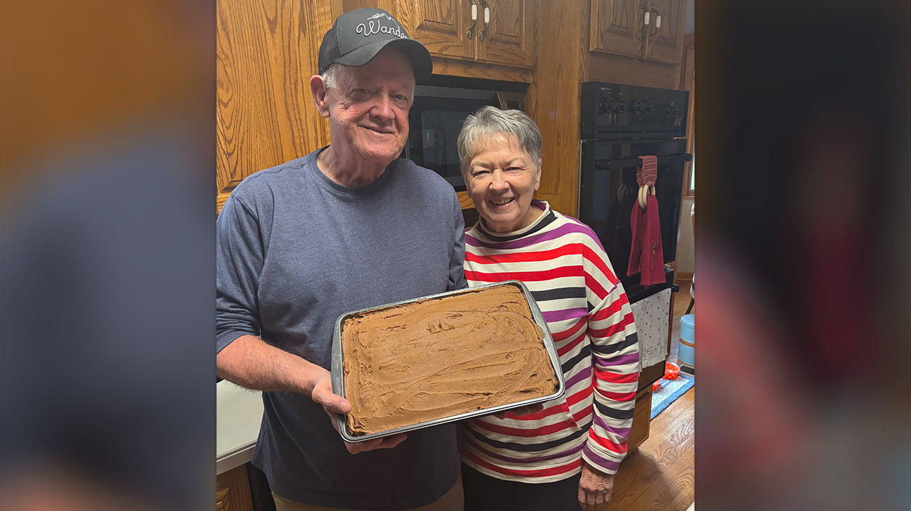 Randoll and wife, Sharon, on one of his birthdays. 