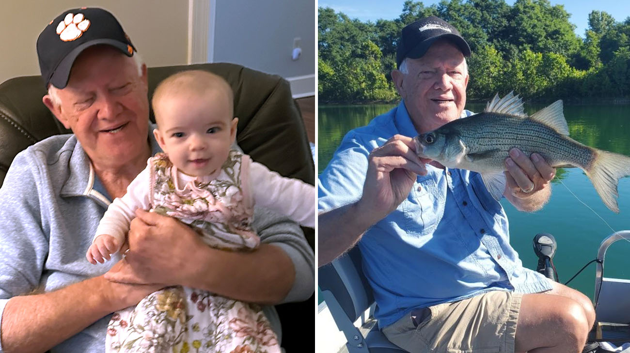 Randoll now enjoys time fishing and with his family. 