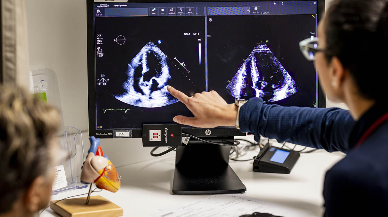 Luise during an appointment at Cleveland Clinic with Dr. Tamanna Singh.