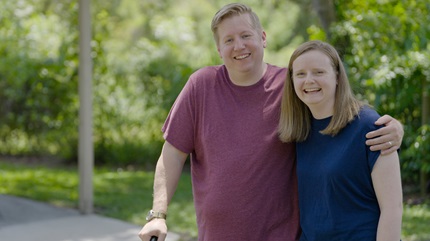 Dillon Huckabey and his wife Darian.