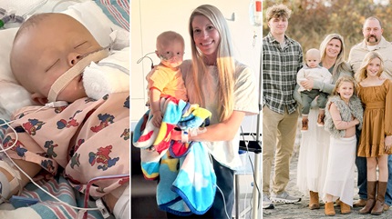 Crew in hospital and Crew with family