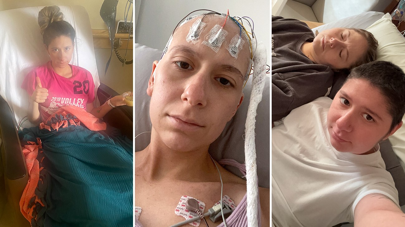 Emma during treatment. 