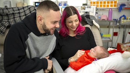 Drew, Dylan and Sixx at Cleveland Clinic Akron General. 
