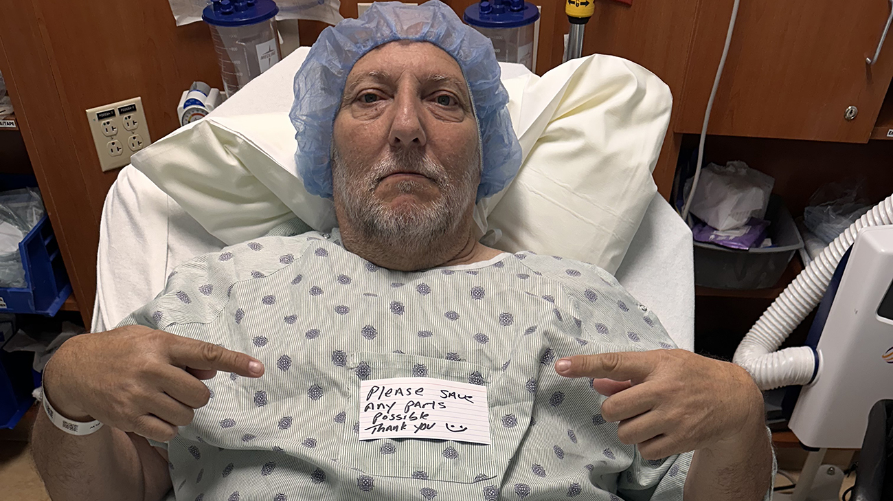 Scott on the day of his surgery.