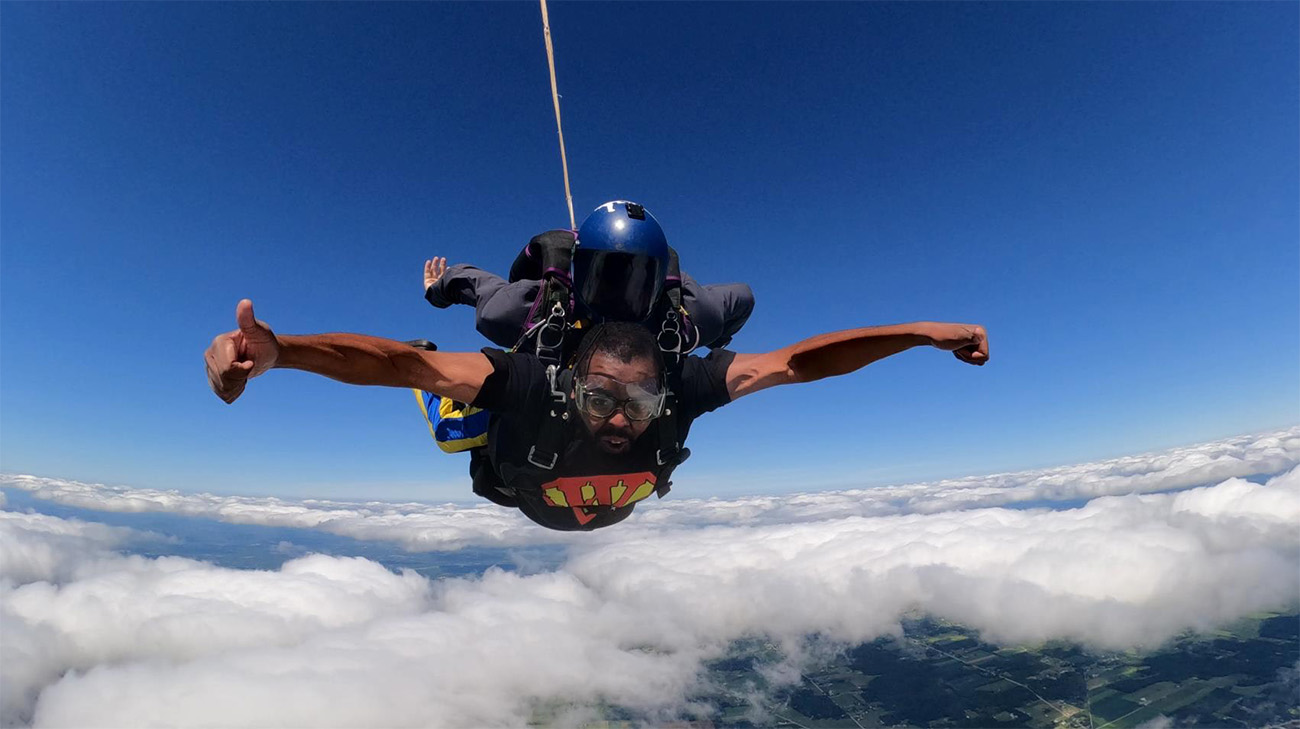 Will Grant completes his dream of skydiving after his weight loss surgery.