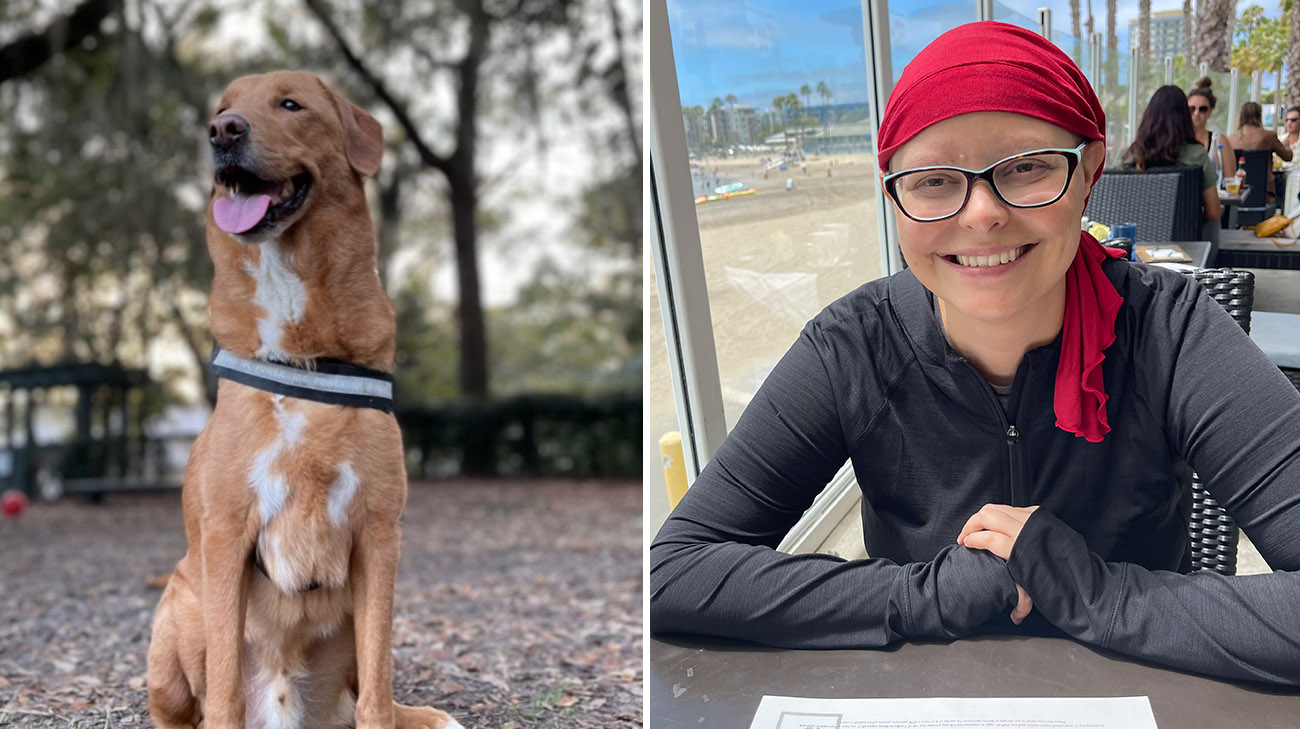 Chase is grateful her dog alerted her to the presence of triple-negative breast cancer.
