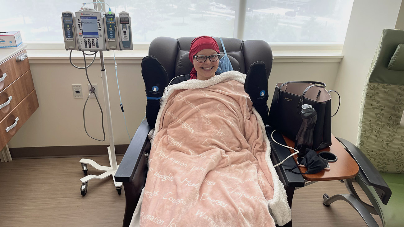 Chase receiving treatment for triple-negative breast cancer.