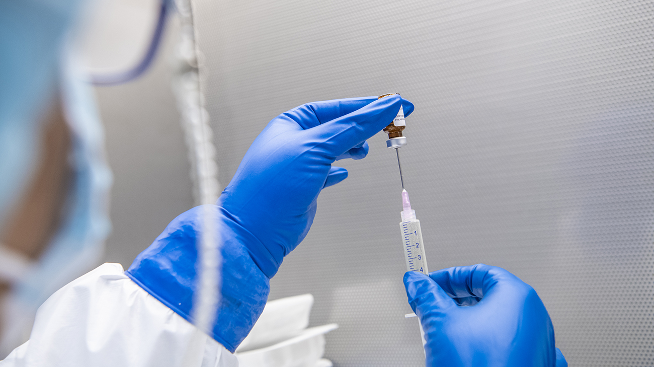 Breast cancer vaccine preparation at Cleveland Clinic.