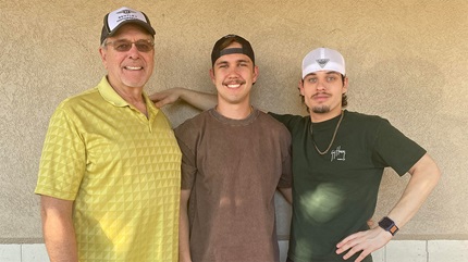 Gary Cherveny (left) with his two sons