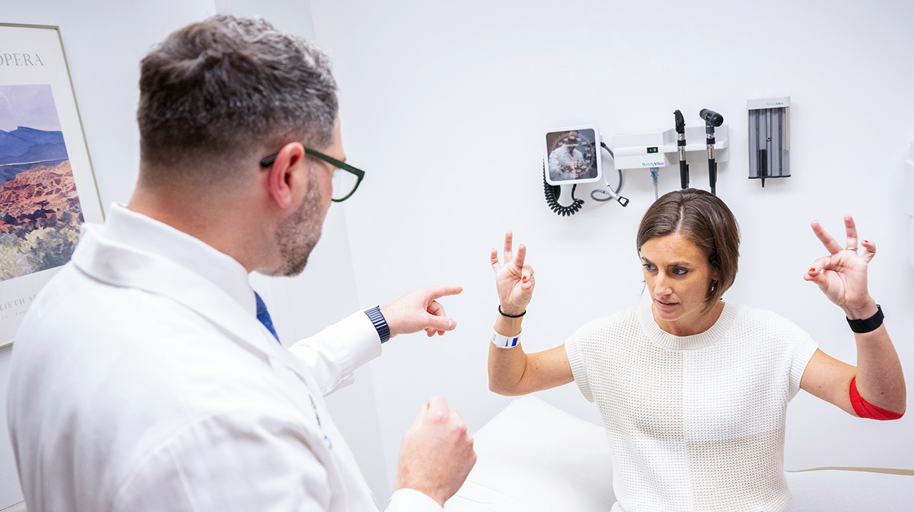 Jessica at appointment with Dr. Rammo